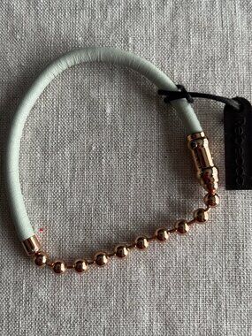 Rebecca Grey leather/rose gold bracelet